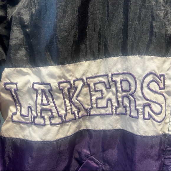 Los Angeles Lakers vintage youth wind breaker size S 8 10 - Picture 5 of 8